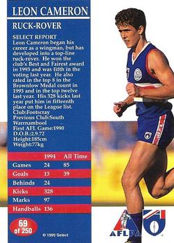 1995 Select AFL #69 Leon Cameron Back